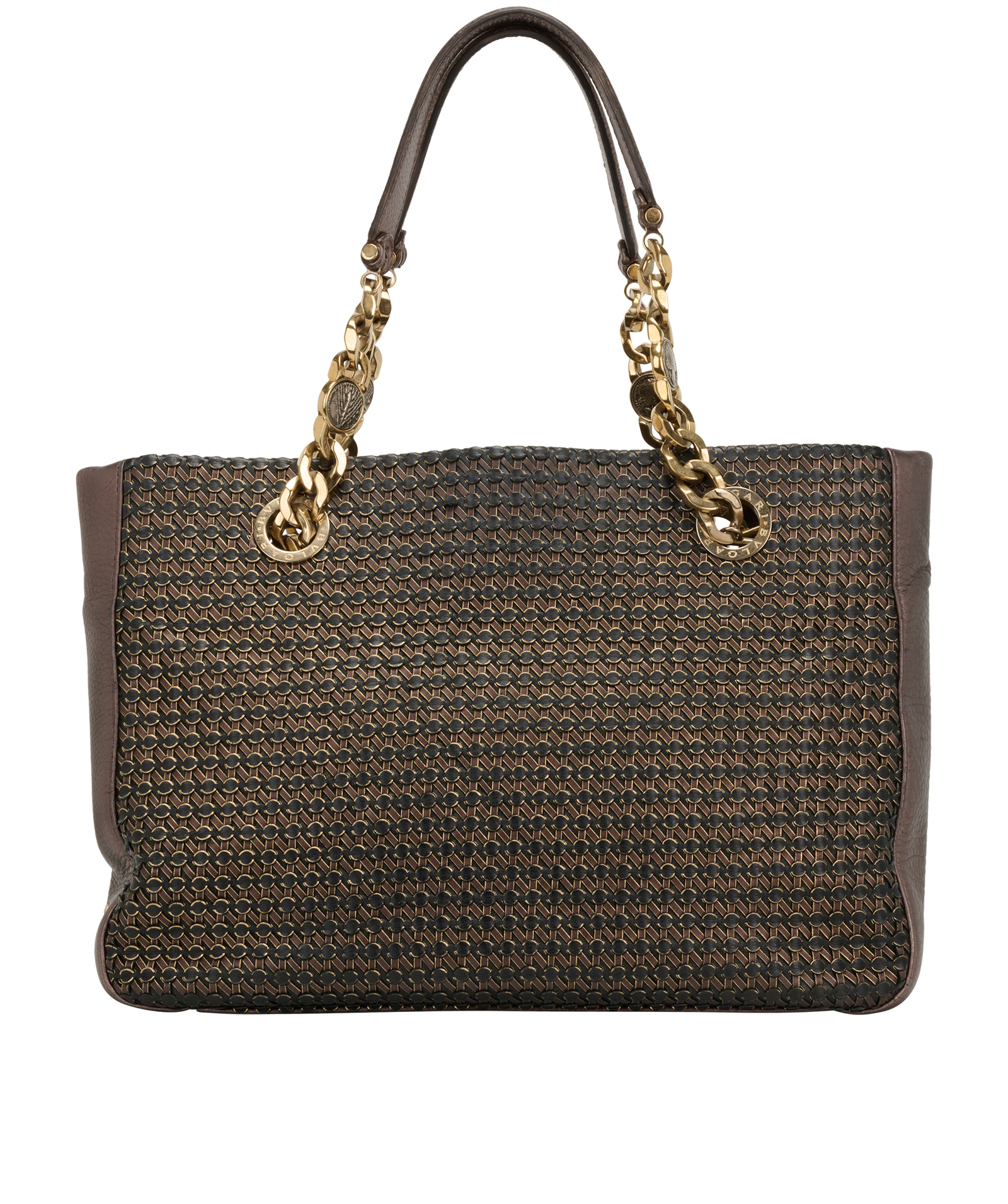 Monete Tote, &pound;350, Handbags, Black/Purple, Leather, Back view